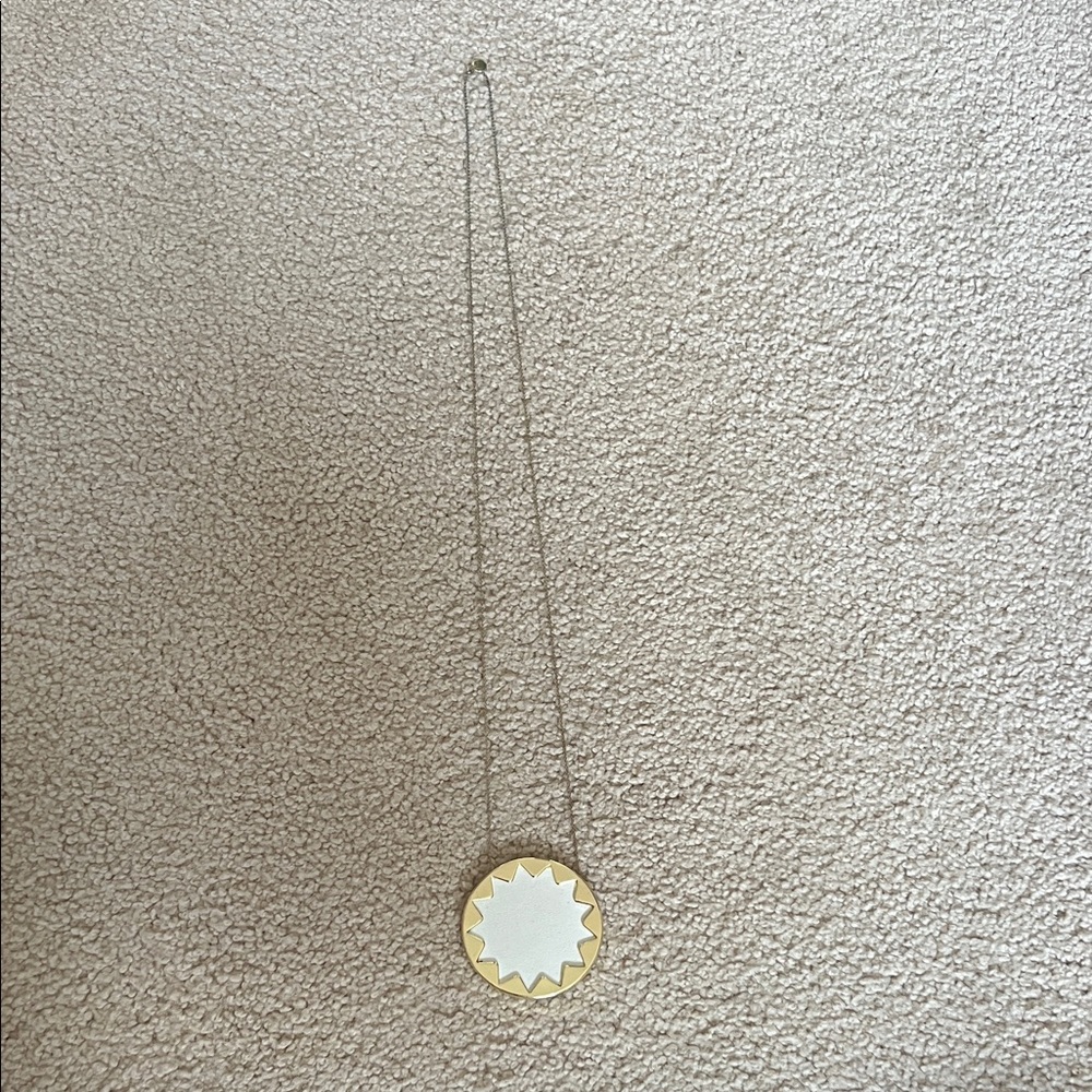 South Moon Under Gold and Cream Starburst Necklace